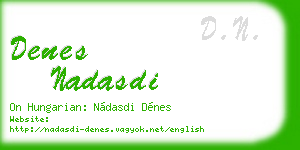 denes nadasdi business card